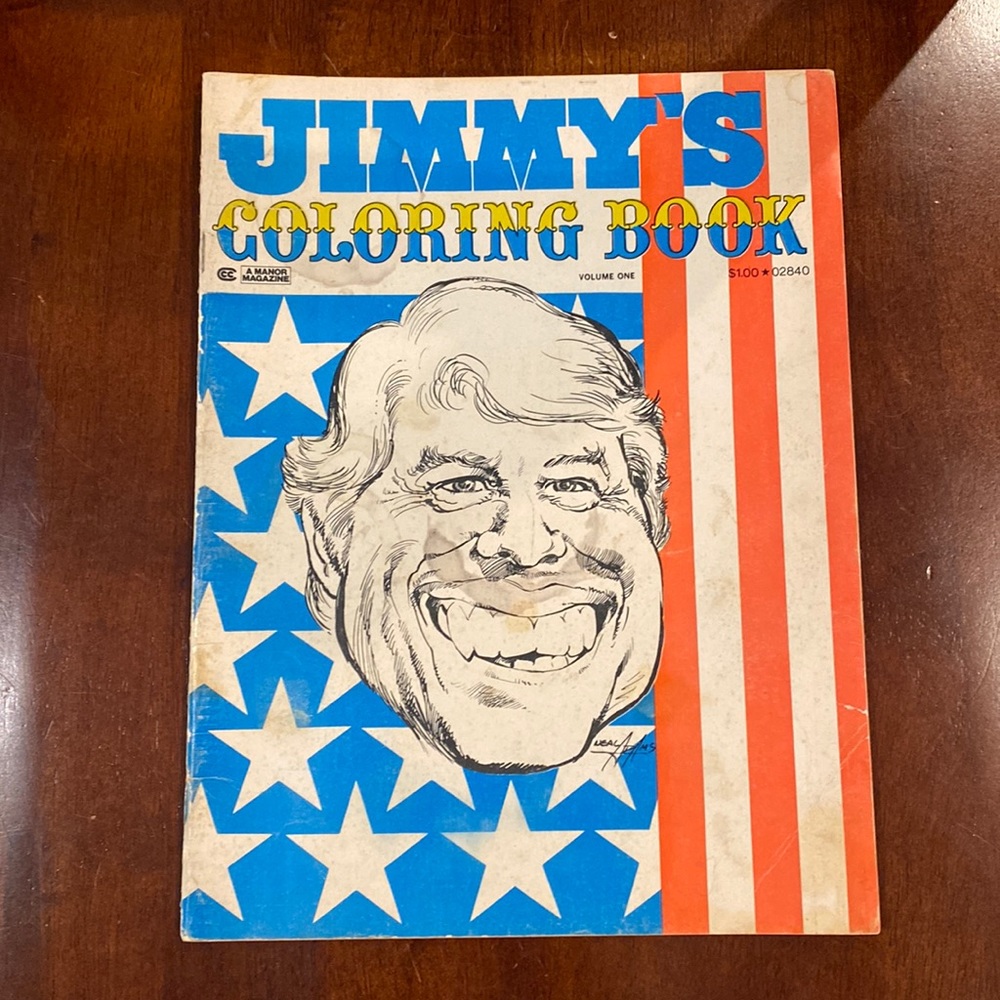 Vintage Jimmy Carter President coloring book Republican history political peanut